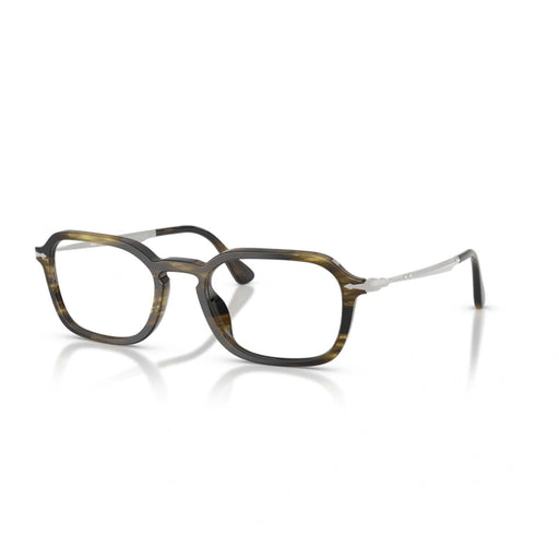 Persol 0PO3381V 1237 - Striped Black & Olive Green Unisex Eyeglasses 52 (XL) 2