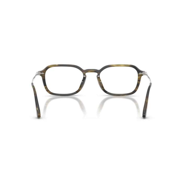 Persol 0PO3381V 1237 - Striped Black & Olive Green Unisex Eyeglasses 54 (XXL) 4
