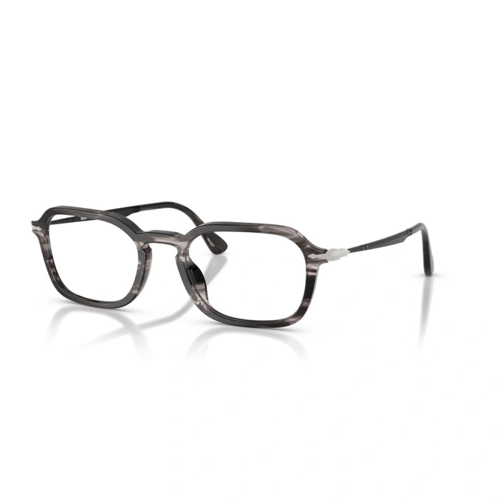 Persol 0PO3381V 1238 - Striped Black & Grey Unisex Eyeglasses 54 (XXL) 2