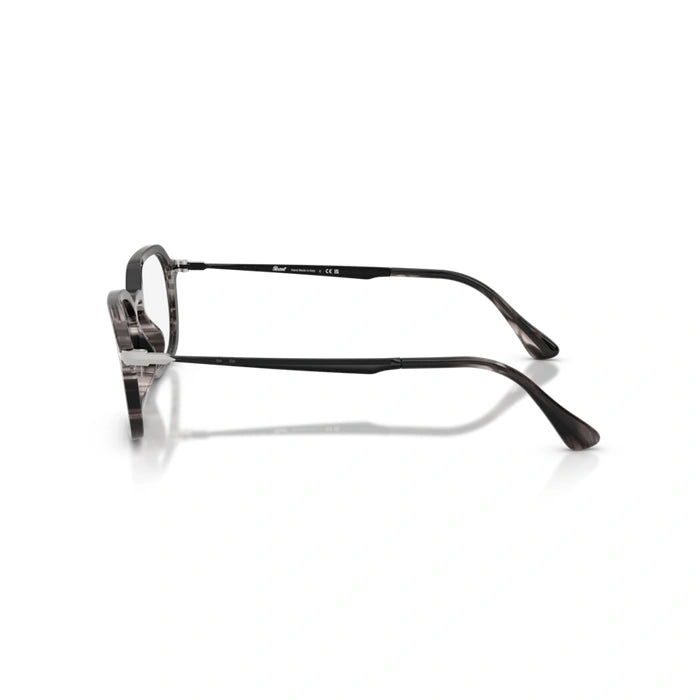 Persol 0PO3381V 1238 - Striped Black & Grey Unisex Eyeglasses 54 (XXL) 3