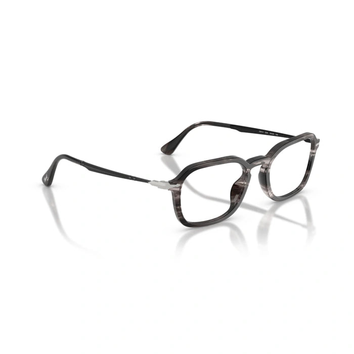 Persol 0PO3381V 1238 - Striped Black & Grey Unisex Eyeglasses 54 (XXL) 5