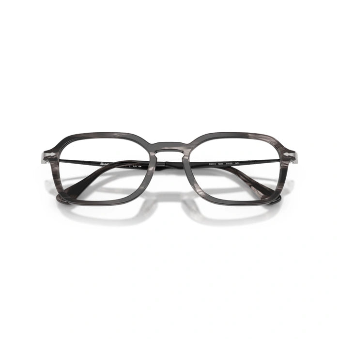 Persol 0PO3381V 1238 - Striped Black & Grey Unisex Eyeglasses 54 (XXL) 7