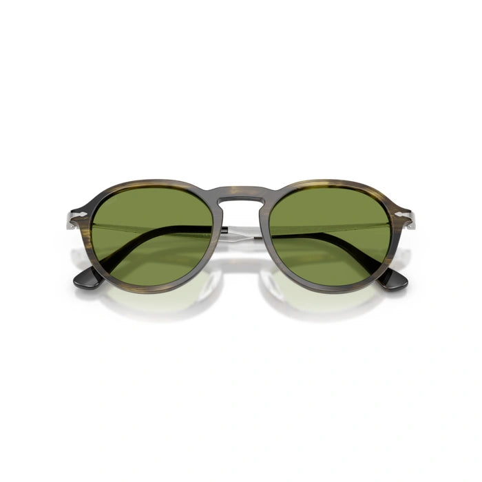 Persol 0po3383s-12374e Striped black & olive green Unisex Sunglasses 1