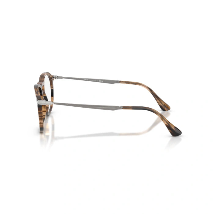 Persol 0PO3387V Pier 1236 - Striped Black & Greish Brown Unisex Eyeglasses 49 (L) 3