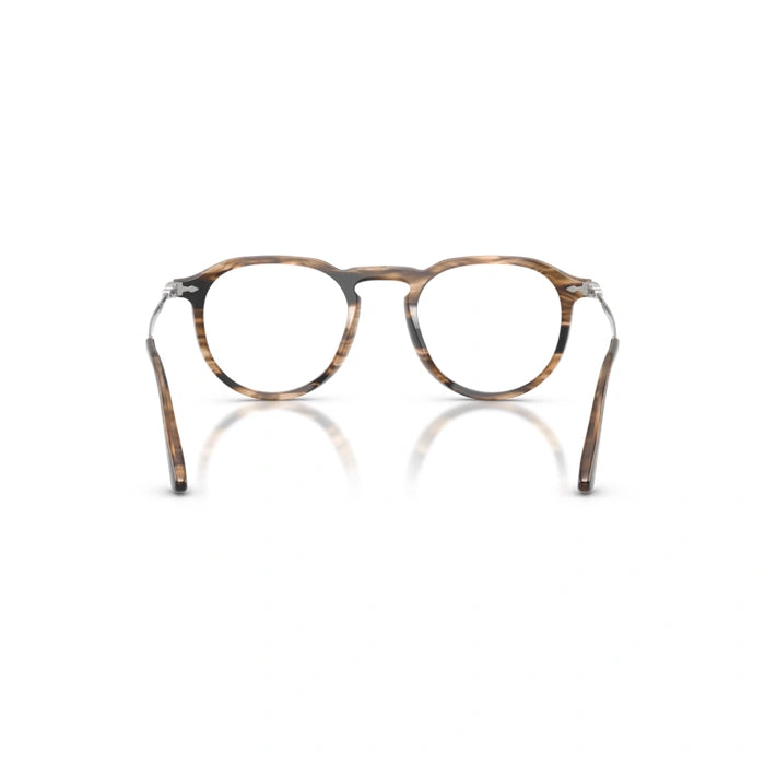 Persol 0PO3387V Pier 1236 - Striped Black & Greish Brown Unisex Eyeglasses 49 (L) 4