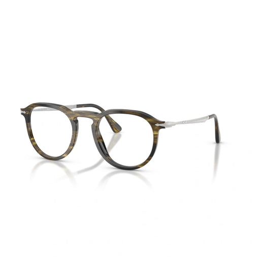 Persol 0PO3387V Pier 1237 - Striped Black & Olive Green Unisex Eyeglasses 49 (L) 2