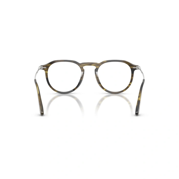 Persol 0PO3387V Pier 1237 - Striped Black & Olive Green Unisex Eyeglasses 49 (L) 4
