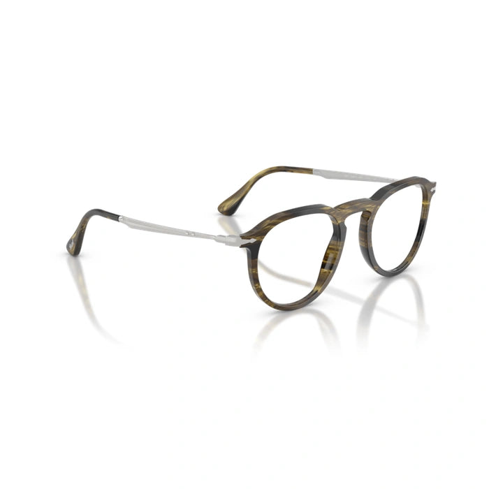 Persol 0PO3387V Pier 1237 - Striped Black & Olive Green Unisex Eyeglasses 51 (XL) 5