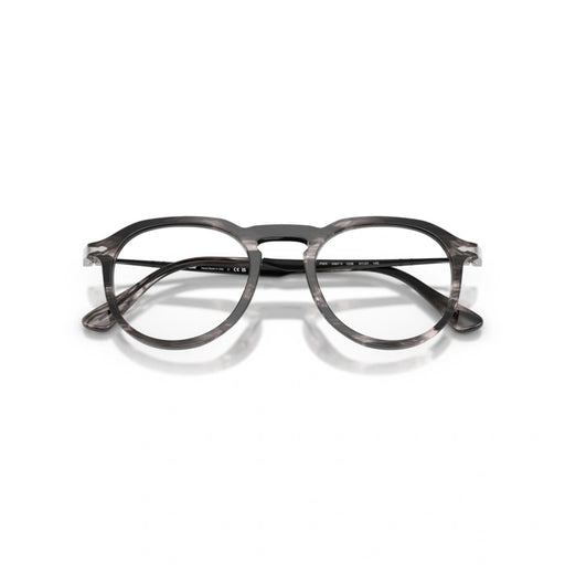 Persol 0PO3387V Pier 1238 - Striped Black & Grey Unisex Eyeglasses 49 (L) 1