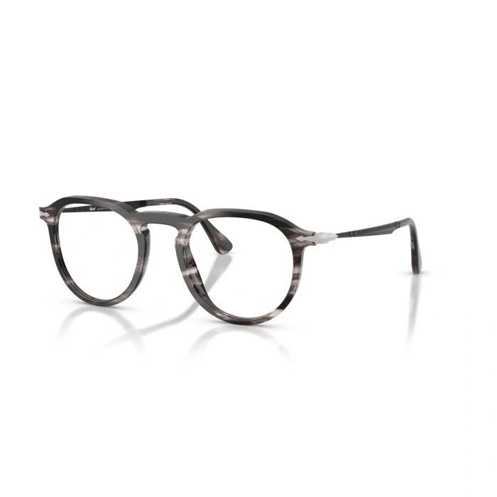 Persol 0PO3387V Pier 1238 - Striped Black & Grey Unisex Eyeglasses 51 (XL) 2