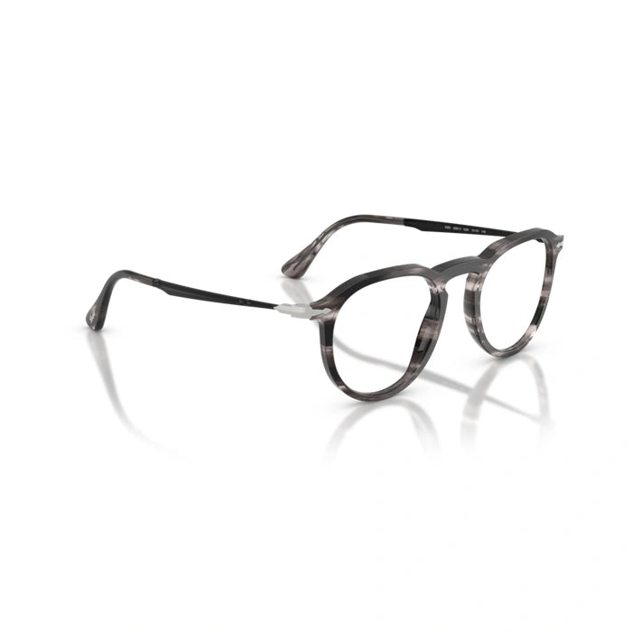 Persol 0PO3387V Pier 1238 - Striped Black & Grey Unisex Eyeglasses 49 (L) 5