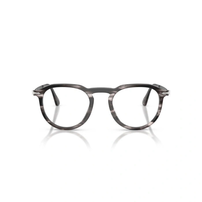 Persol 0PO3387V Pier 1238 - Striped Black & Grey Unisex Eyeglasses 49 (L) 6
