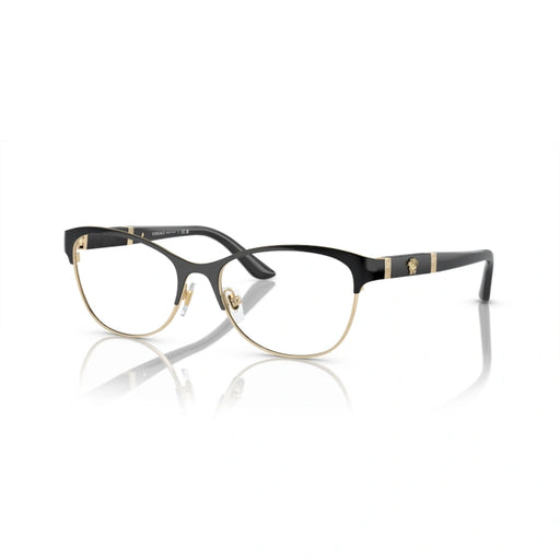 Versace 0VE1233Q 1366 - Black/Pale Gold Woman Eyeglasses 53 (M) 1