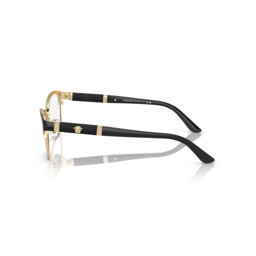 Versace 0VE1233Q 1366 - Black/Pale Gold Woman Eyeglasses 53 (M) 2