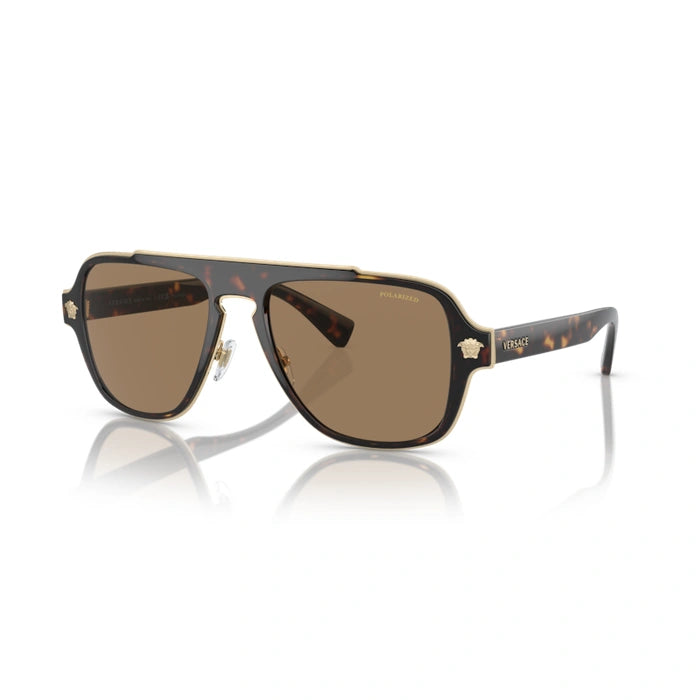 Versace 0VE2199 1252La - Havana Man Sunglasses 1