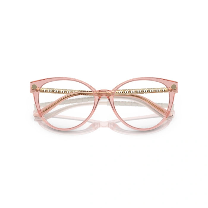 Versace 0VE3353F 5323 - Transparent Pink Woman Eyeglasses 54 (L) 5