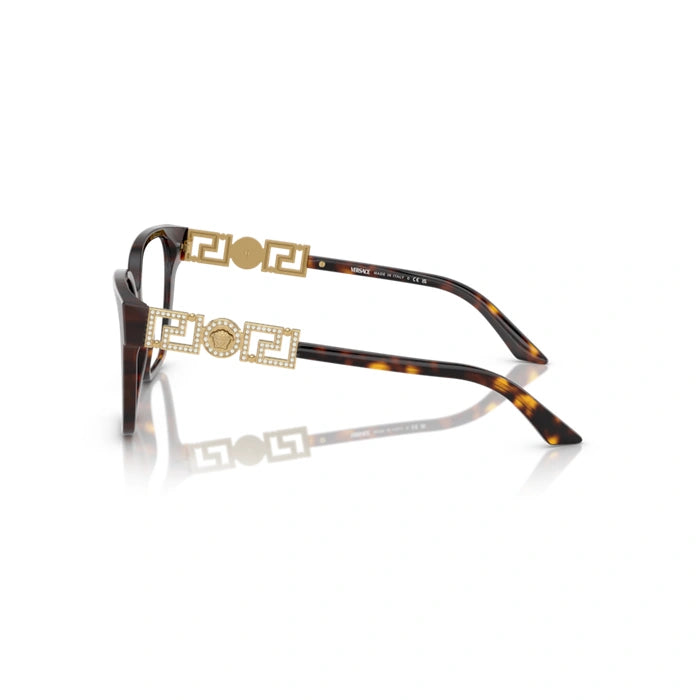 Versace 0VE3358B 108 - Havana Woman Eyeglasses 52 (S) 2