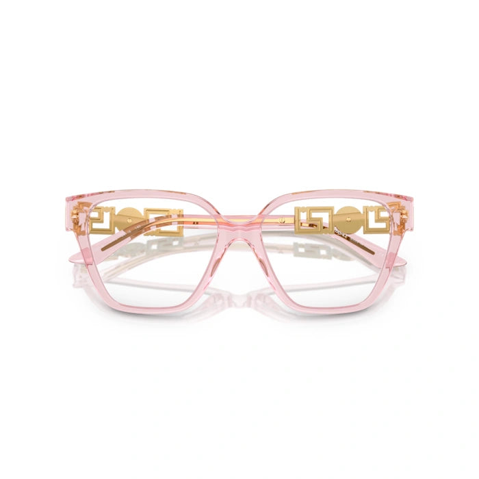 Versace 0VE3358B 5472 - Transparent Pink Woman Eyeglasses 54 (M) 5