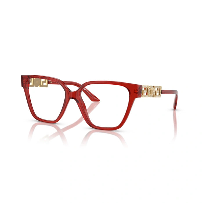 Versace 0VE3358B 5476 - Transparent Red Woman Eyeglasses 52 (S) 6