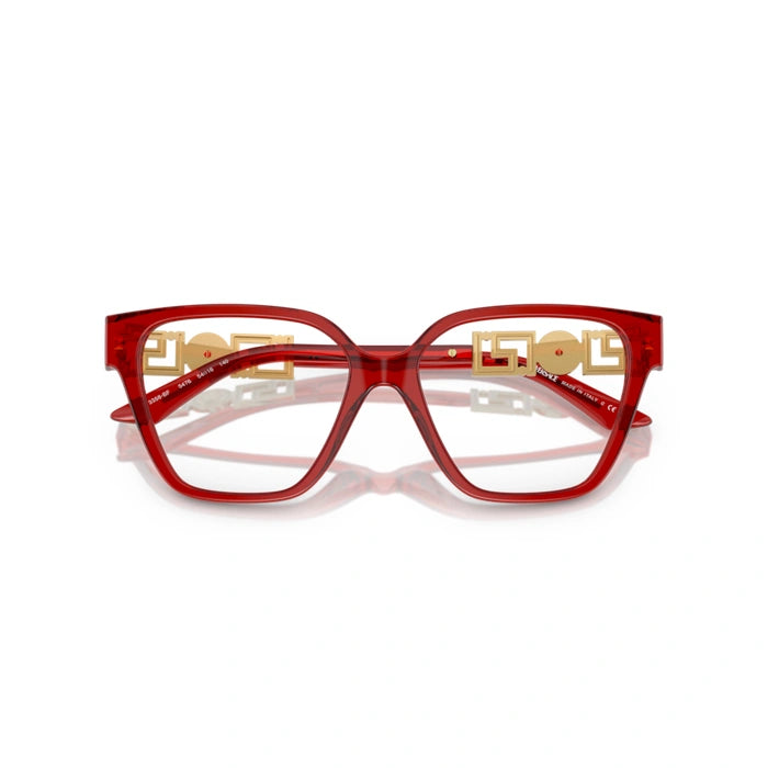Versace 0VE3358BF 5476 - Transparent Red Woman Eyeglasses 54 (M) 5