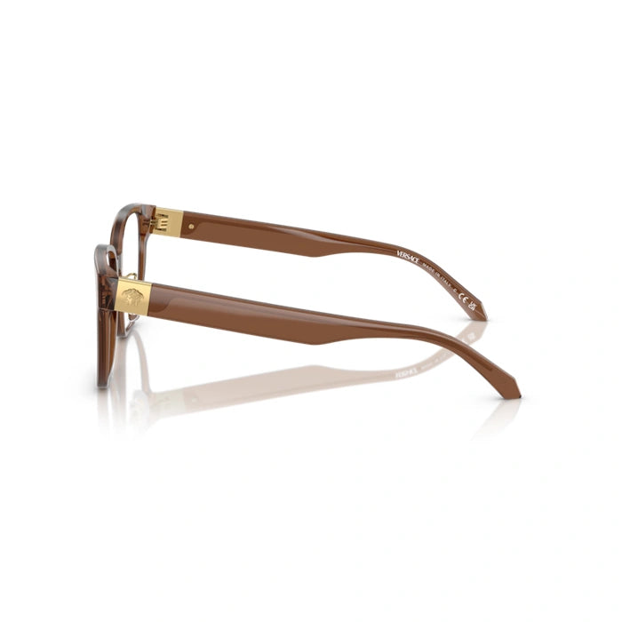 Versace 0VE3360D 5028 - Transparent Dark Brown Woman Eyeglasses 54 (M) 2