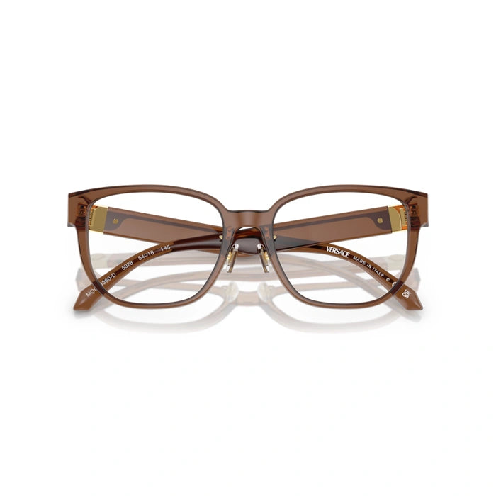 Versace 0VE3360D 5028 - Transparent Dark Brown Woman Eyeglasses 54 (M) 5