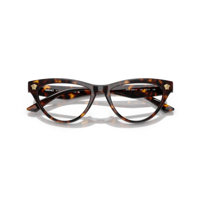 Versace 0VE3364U 108 - Havana Woman Eyeglasses 52 (M) 5