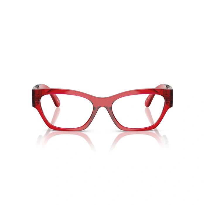 Versace 0VE3367U 5495 - Red Transparent Woman Eyeglasses 54 (M) 4