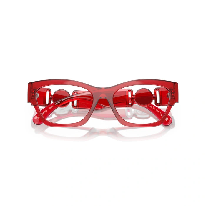 Versace 0VE3367U 5495 - Red Transparent Woman Eyeglasses 54 (M) 5