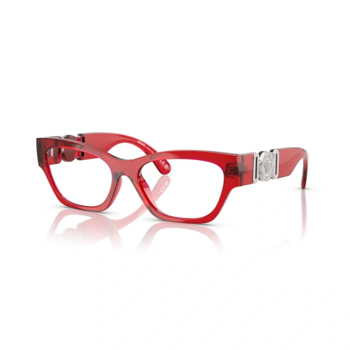 Versace 0VE3367U 5495 - Red Transparent Woman Eyeglasses 54 (M) 6