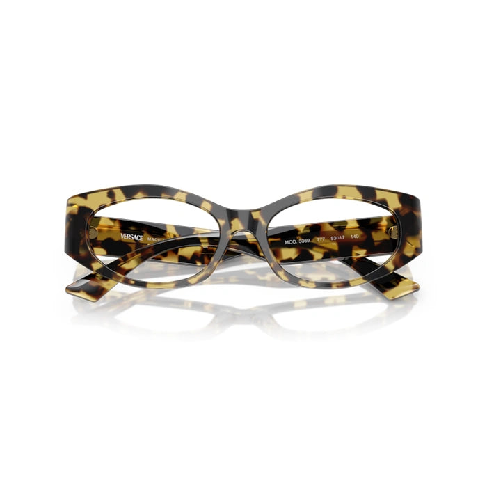 Versace 0VE3369 777 - Brown Yellow Havana Woman Eyeglasses 53 (M) 5