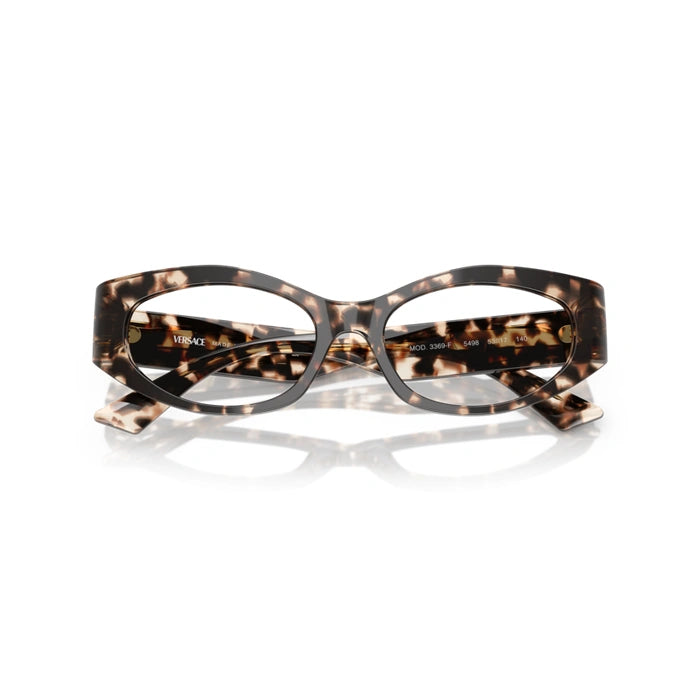 Versace 0VE3369F 5498 - Havana Grey Woman Eyeglasses 53 (M) 5