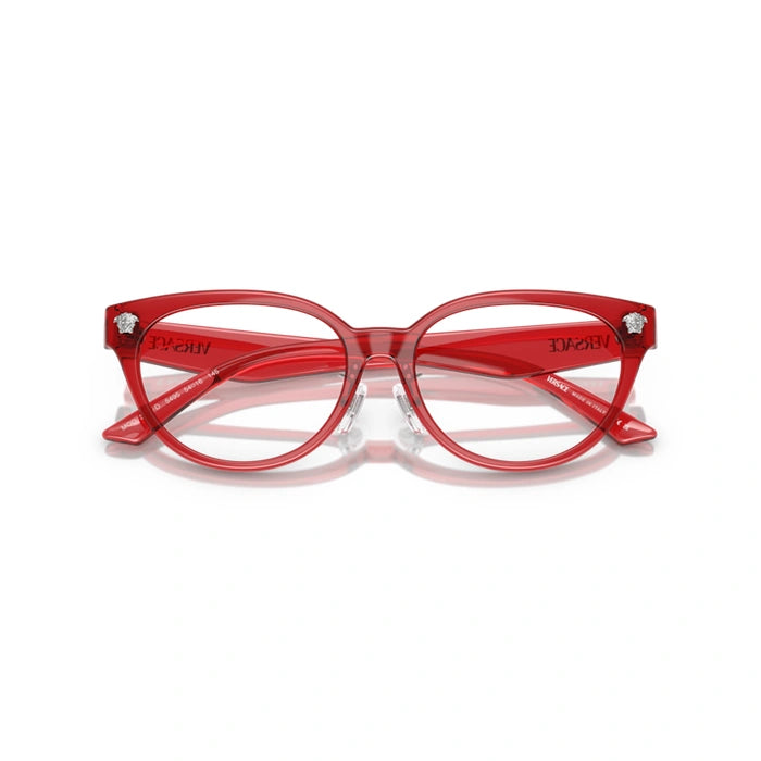 Versace 0VE3370D 5495 - Red Transparent Woman Eyeglasses 54 (M) 5