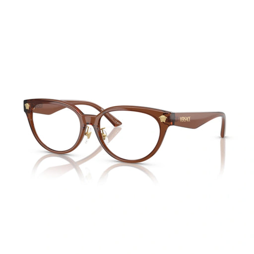 Versace 0VE3370D 5508 - Brown Transparent Woman Eyeglasses 54 (M) 1