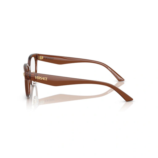 Versace 0VE3370D 5508 - Brown Transparent Woman Eyeglasses 54 (M) 2
