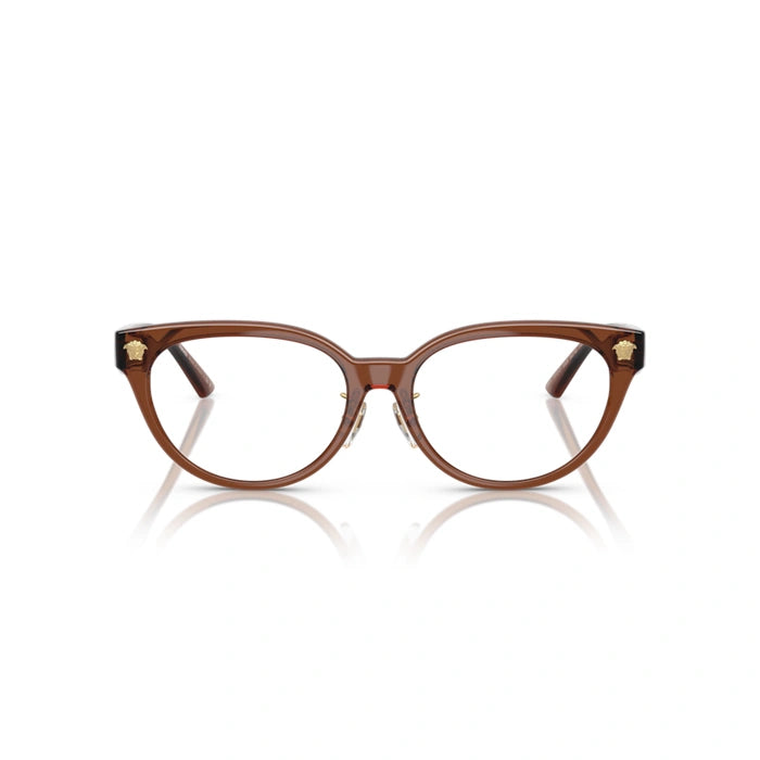 Versace 0VE3370D 5508 - Brown Transparent Woman Eyeglasses 54 (M) 4