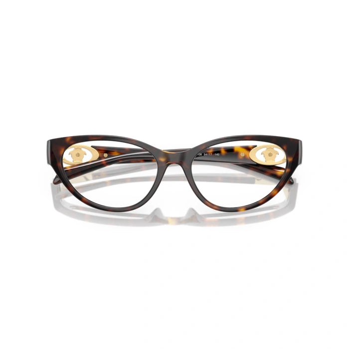Versace 0VE3372U 108 - Havana Woman Eyeglasses 54 (M) 5
