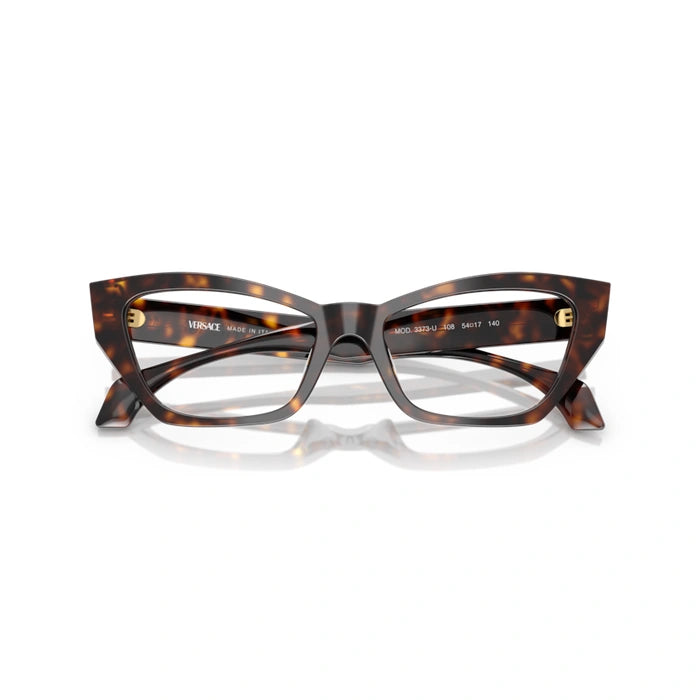 Versace 0VE3373U 108 - Dark Havana Woman Eyeglasses 54 (M) 5