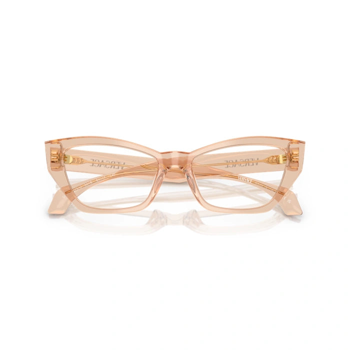 Versace 0VE3373U 5518 - Transparent Light Brown Woman Eyeglasses 52 (S) 5