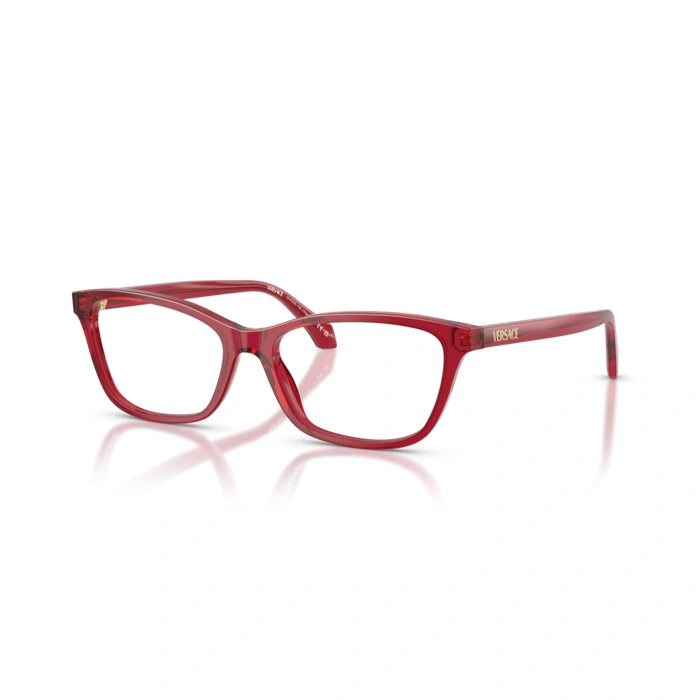 Versace 0VE3375 5520 - Transparent Red Woman Eyeglasses 52 (XS) 6