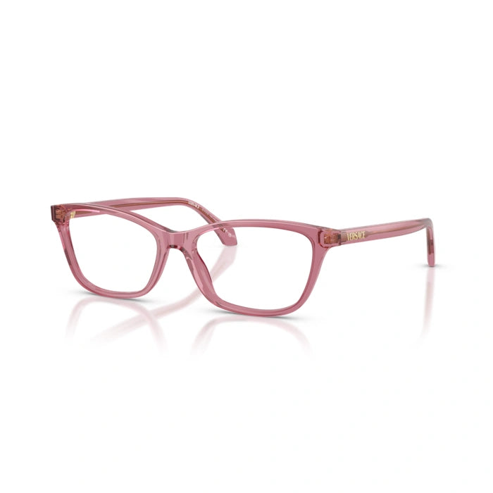 Versace 0VE3375F 5234 - Transparent Amarena Woman Eyeglasses 54 (XL) 6