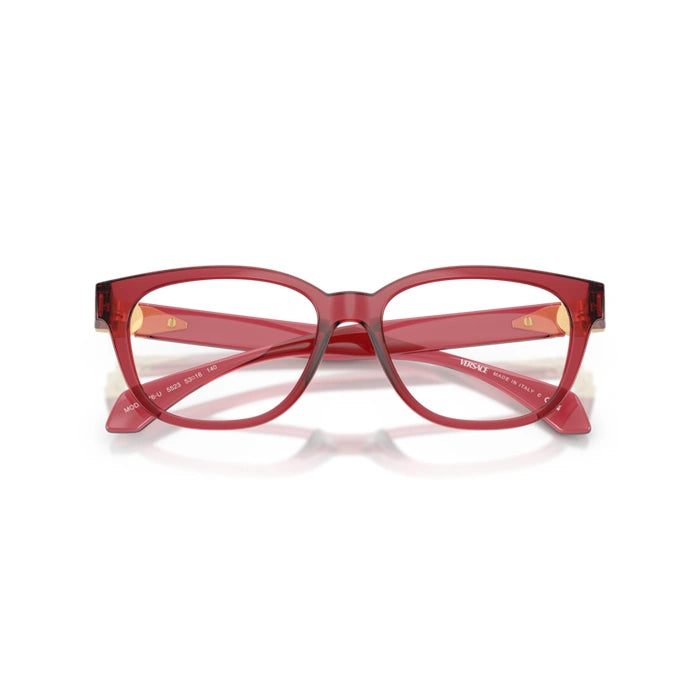 Versace 0VE3376U 5523 - Transparent Red Woman Eyeglasses 51 (S) 5