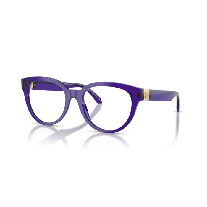Versace 0VE3384 5545 - Transparent Dark Violet Woman Eyeglasses 51 (S) 1