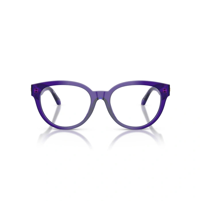 Versace 0VE3384 5545 - Transparent Dark Violet Woman Eyeglasses 53 (M) 4