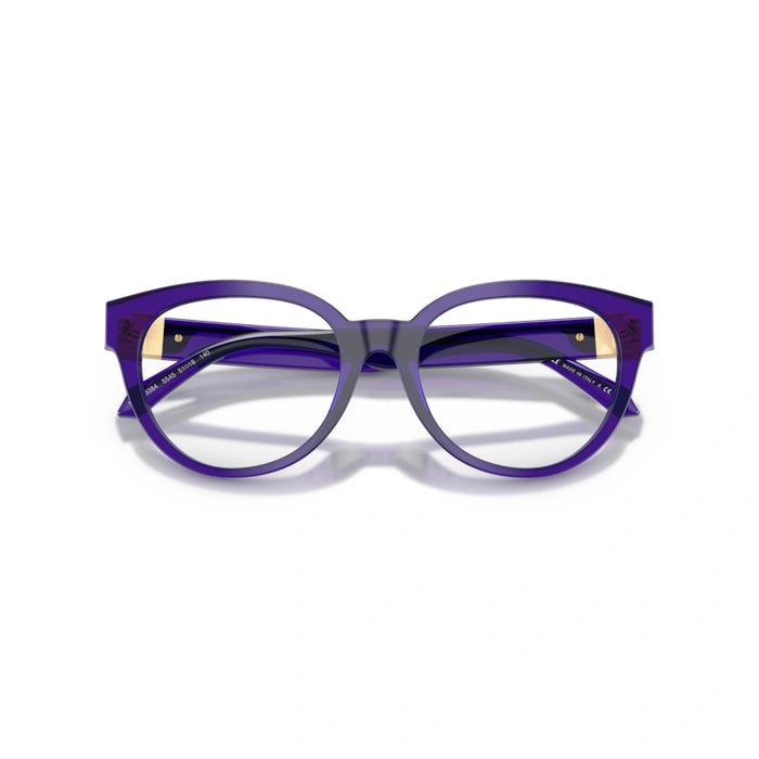 Versace 0VE3384 5545 - Transparent Dark Violet Woman Eyeglasses 51 (S) 5