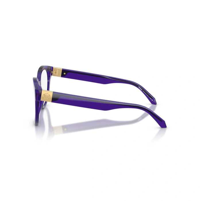 Versace 0VE3384 5545 - Transparent Dark Violet Woman Eyeglasses 51 (S) 7