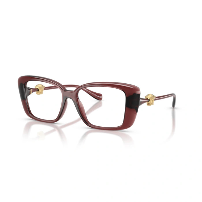 Versace 0VE3385U 5539 - Transparent Red Woman Eyeglasses 51 (XS) 1
