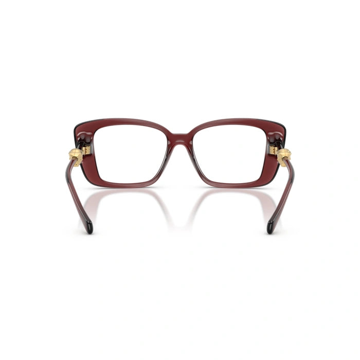 Versace 0VE3385U 5539 - Transparent Red Woman Eyeglasses 51 (XS) 3