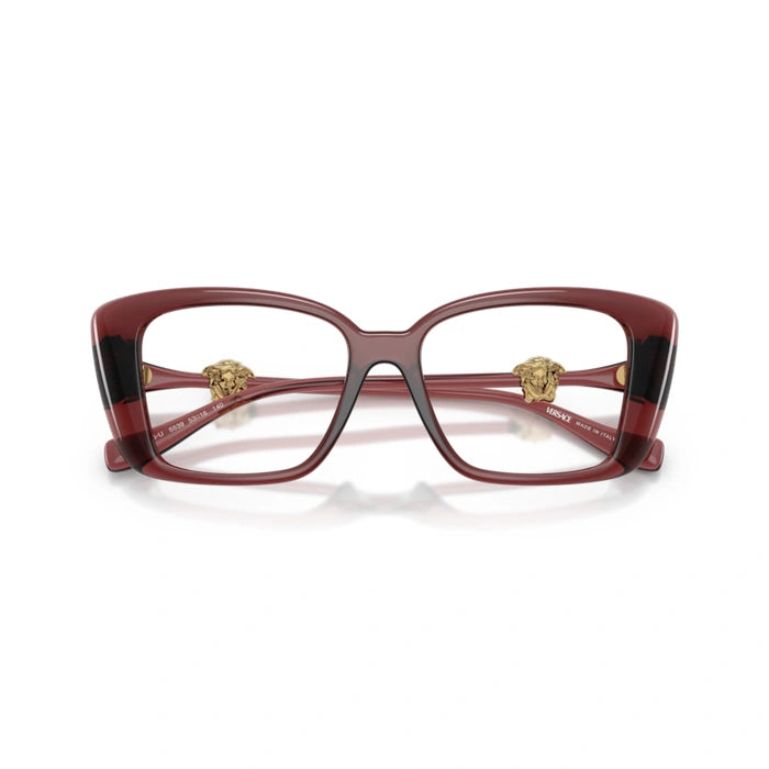 Versace 0VE3385U 5539 - Transparent Red Woman Eyeglasses 51 (XS) 5