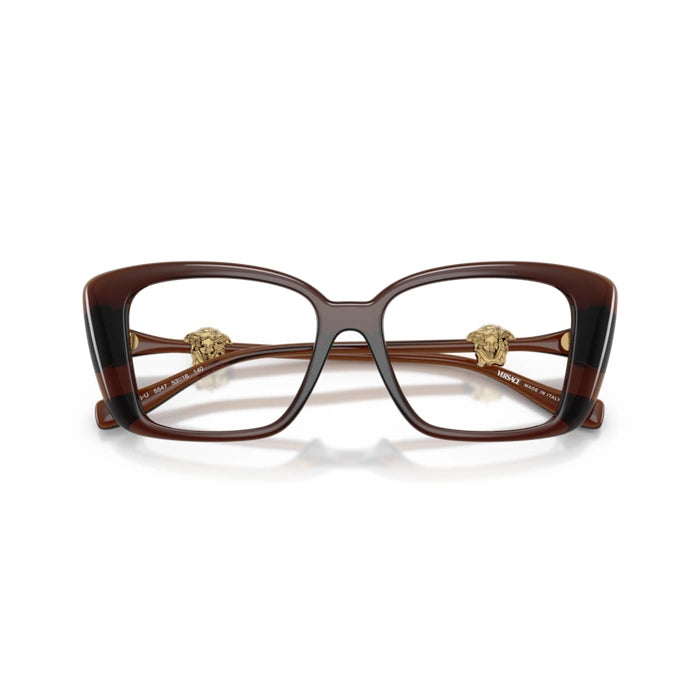 Versace 0VE3385U 5547 - Transparent Brown Woman Eyeglasses 51 (XS) 5